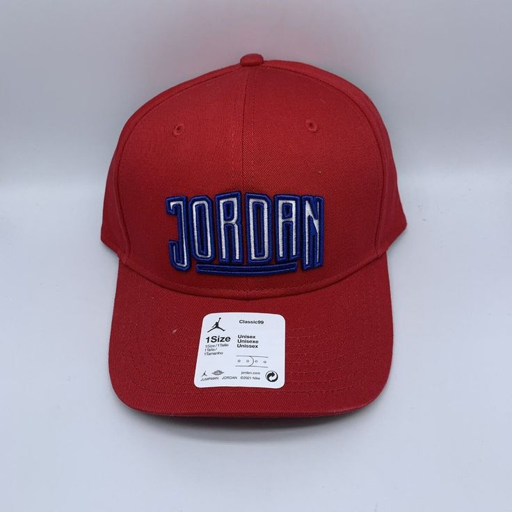 Air Jordan Script Jumpman Hat Snapback Cap Red Hat With Embroidered Logo And Curved Brim, Red Baseball Cap For Outdoor, Red Snapback Hat With Curved Bill For Outdoor, Sporty Red Fitted Hat With Curved Brim, Red Visor Hat For Sports Events, University Red Adjustable Snapback Hat, Sporty Red Baseball Cap With Curved Brim, Red Baseball Cap Snapback For Outdoor, Adjustable University Red Snapback Hat