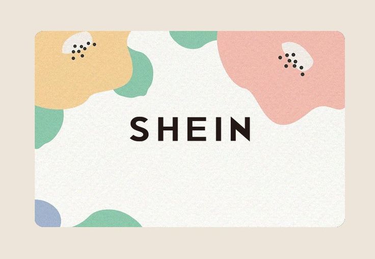 the word shein written in black ink on a white background with multicolored flowers