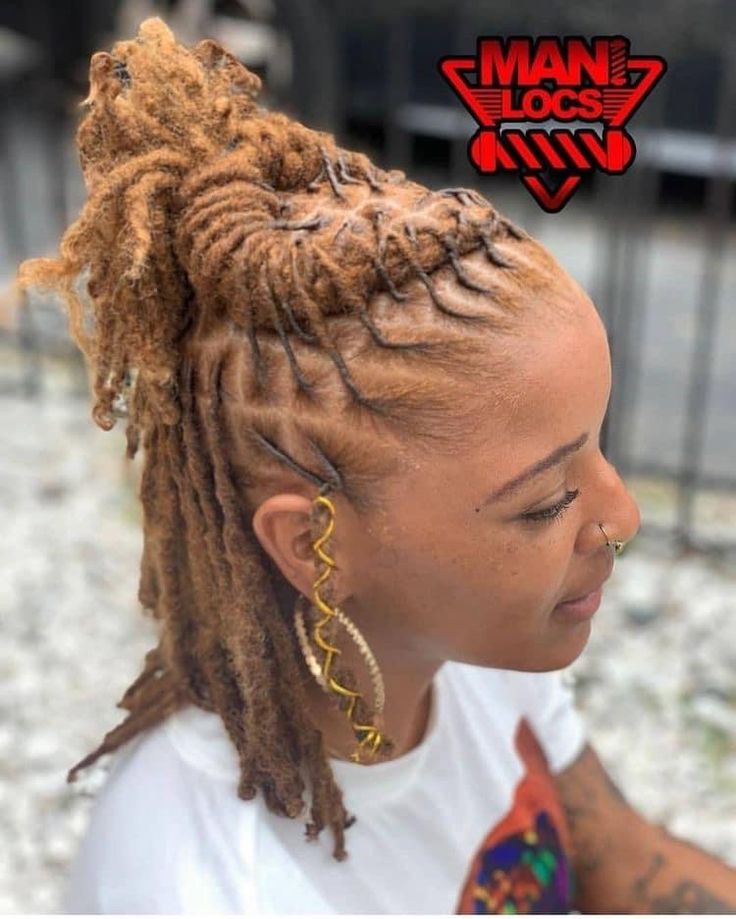 Loc Styles Medium Updo Women, Tips For Black Women, Dreads Short Hair, Women Locs, Loc Inspiration, Short Locs Hairstyles, Faux Locs Hairstyles, Dreadlock Style, Starter Locs