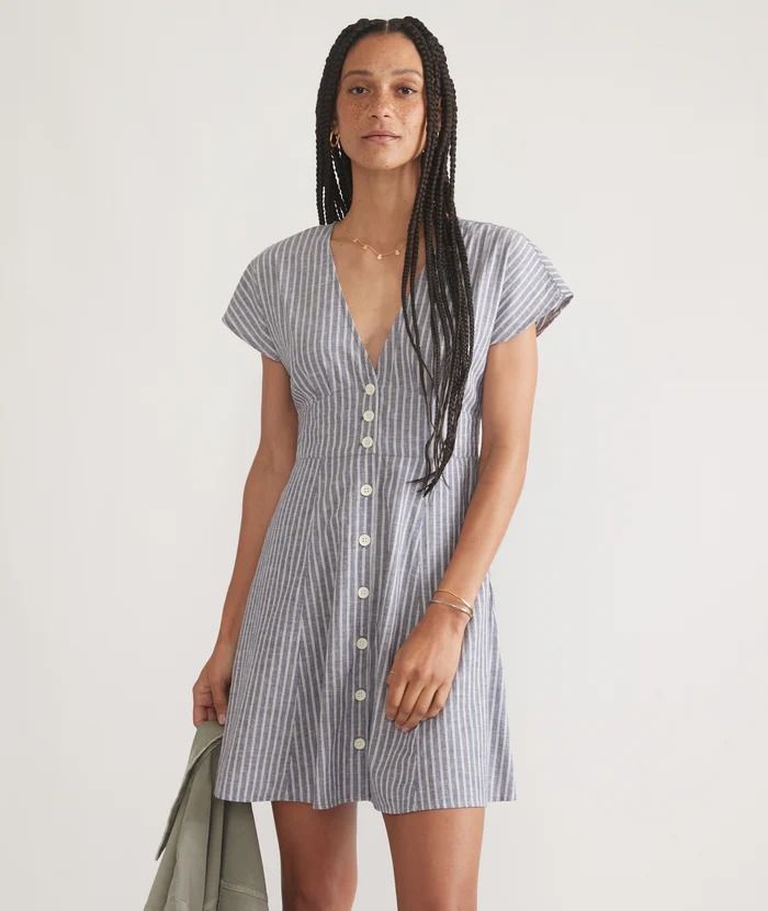 Camila Mini Dress – Marine Layer Layer Dresses, Marine Layer, 50 Fashion, Flutter Sleeve, Grey Sweater, Sport Outfits, Jumpsuit Dress, Smocking, A Line Dress