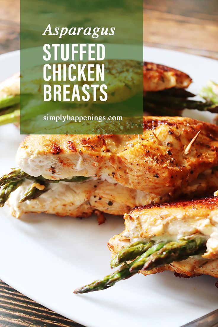 Asparagus And Cheese Stuffed Chicken, Chicken Wrapped Asparagus, Asparagus Stuffed Chicken Breast Recipes, Pan Asparagus, Stuffed Recipes, Cream Cheese Stuffed Chicken, Asparagus Stuffed Chicken, Feta Stuffed Chicken Breast, Stuffed Chicken Breast Cream Cheese