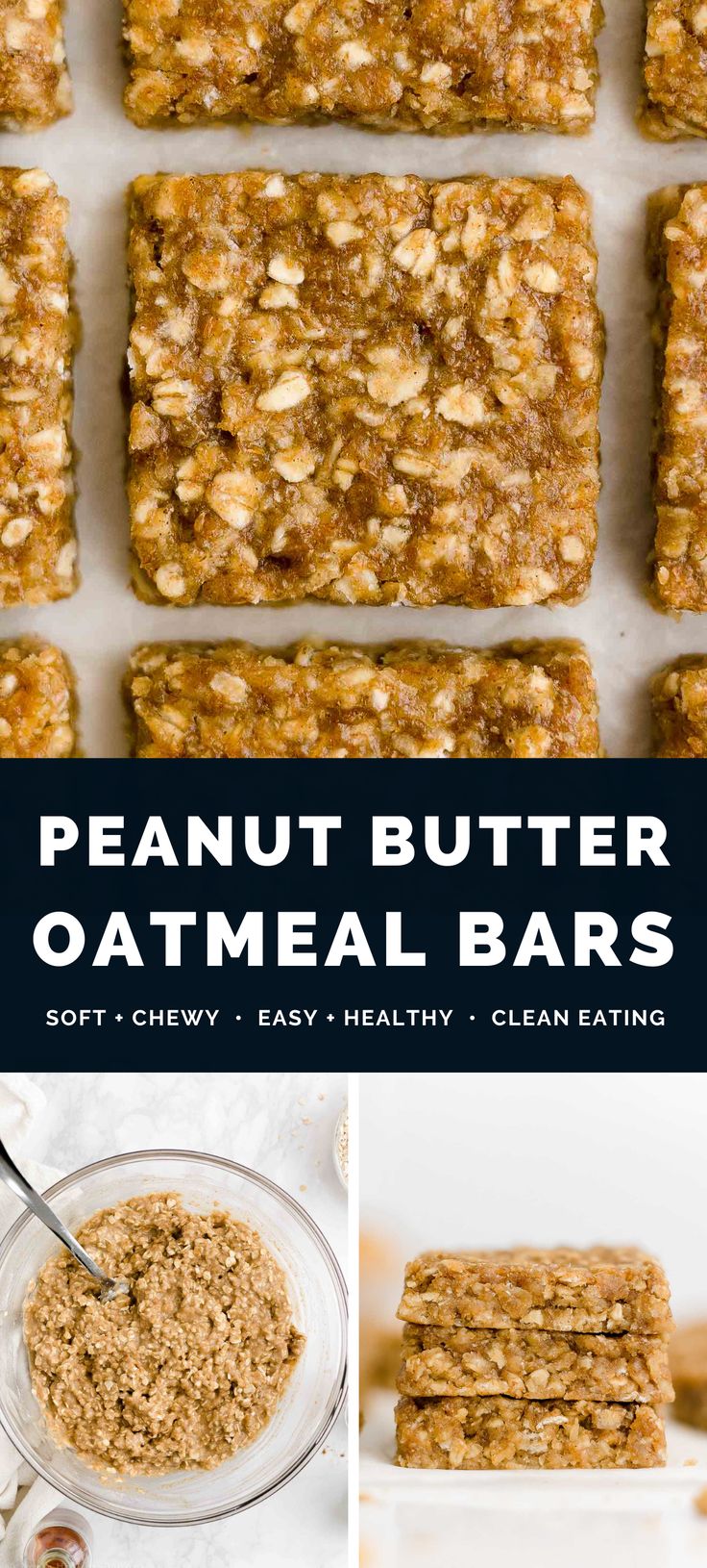 peanut butter oatmeal bars with text overlay