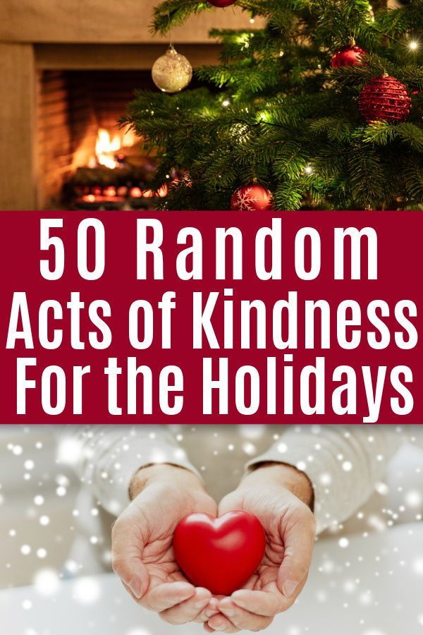 someone holding a heart in their hands with the words 50 random acts of kindness for the holidays