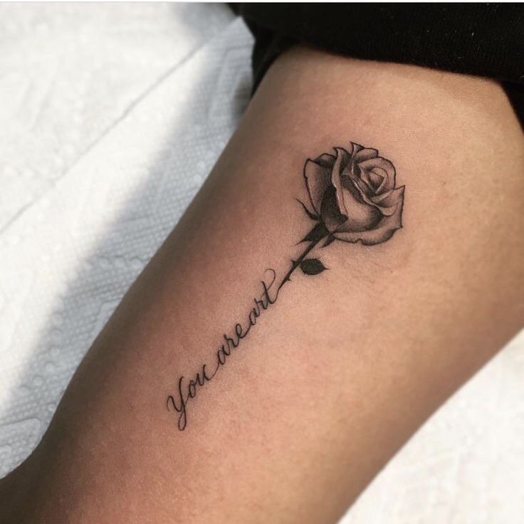 a rose with the words you're always in cursive writing