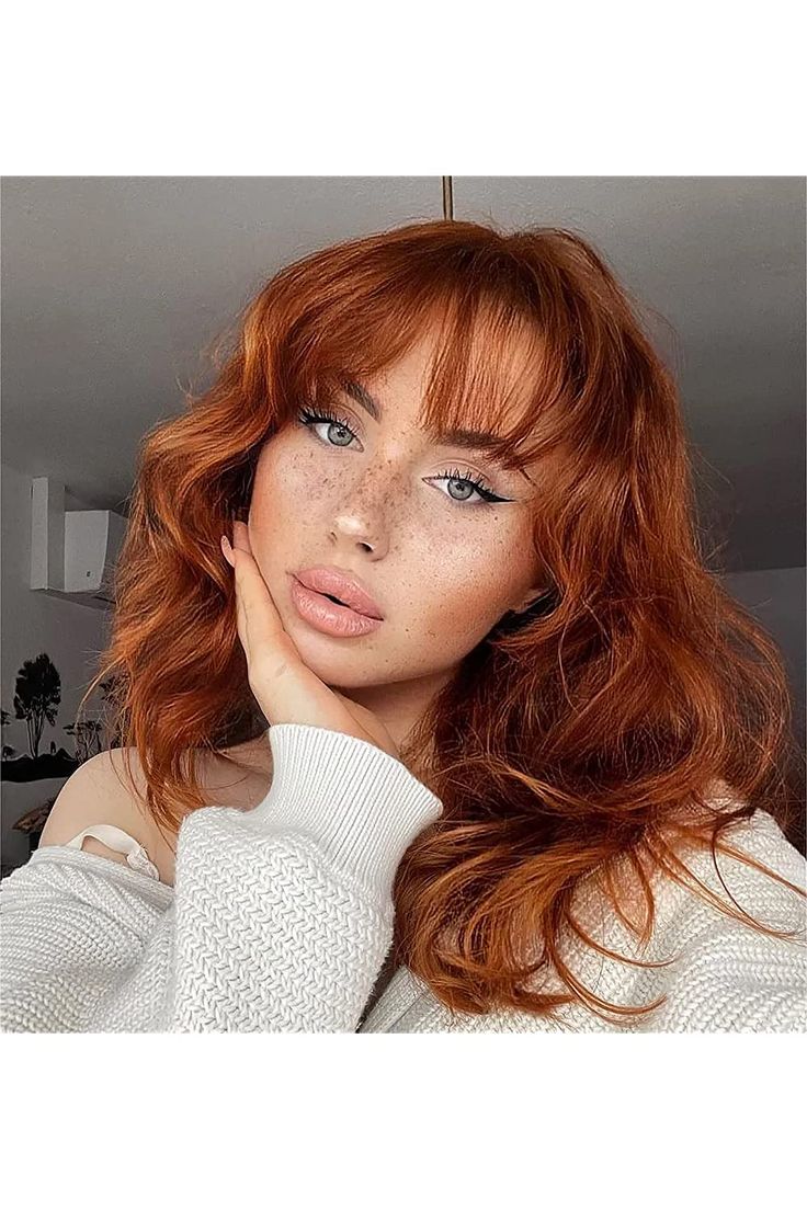 Ginger Hair With Blonde Streak, Orange Ginger Hair, Short Copper Hair, Copper Curls, Cheveux Oranges, Hair Color Orange, Blonde Bob Wig, Ferrari Red, Ginger Hair Color