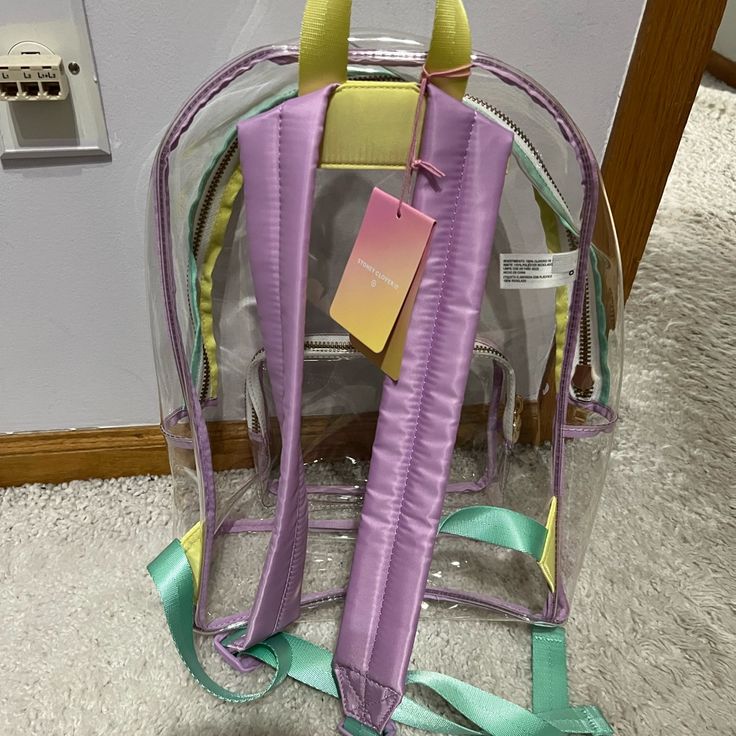 Brand New Never Used. Tags Attached. Stored In Pet And Smoke Free Environment Spring Green Backpack, Green Spring Backpack, Spring Green Standard Backpack, Trendy Multicolor Backpack For Spring, Trendy Multicolor Spring Backpack, Stoney Clover Backpack, Lesportsac Backpack, Billabong Backpack, North Face Vault Backpack