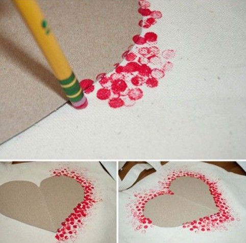 the process to make a heart - shaped paper bag