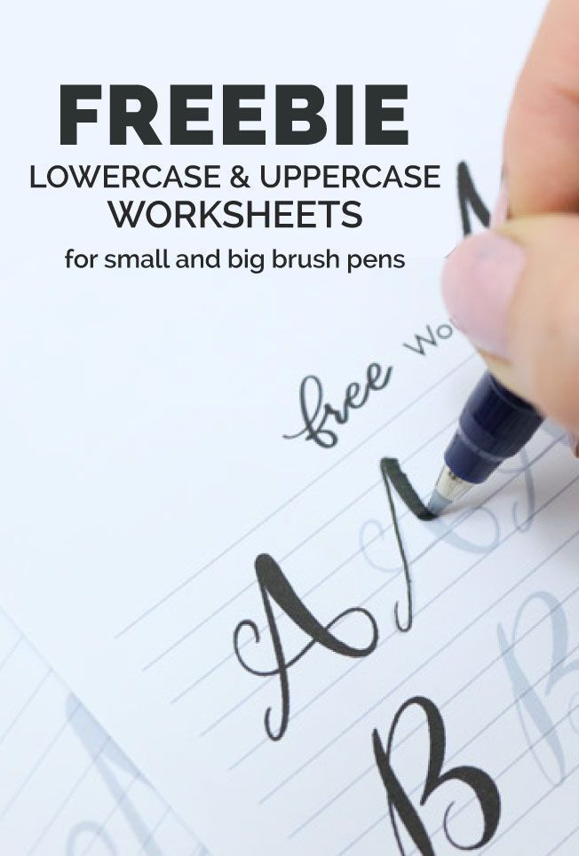 a person writing on a piece of paper with the words freebie lowercase and uppercase worksheets