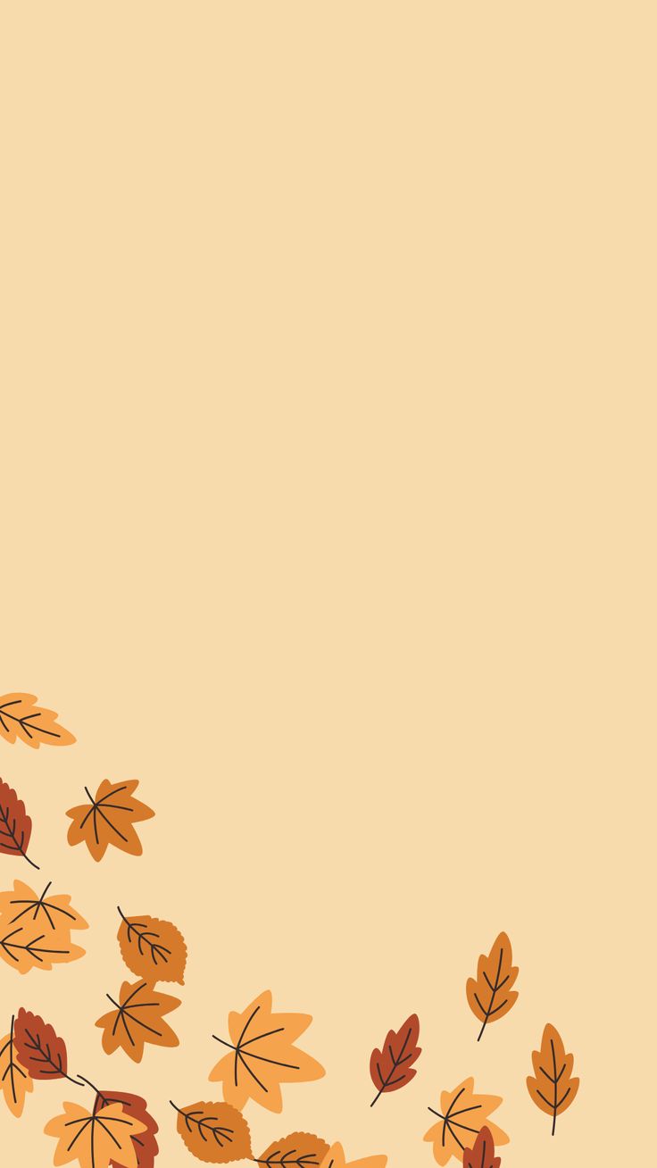 an autumn background with falling leaves