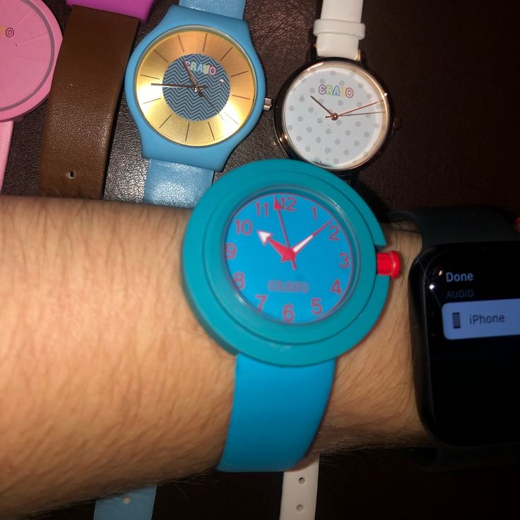 This Fun Spunky Watch Is Super Fun. *Crazy For Color* Casual Watches Gift, Trendy Blue Watch For Gift, Blue Casual Watch With Round Dial, Blue Analog Display Watch For Everyday Use, Casual Blue Watch With Round Dial, Casual Blue Watches With Round Dial, Everyday Blue Quartz Watch, Blue Analog Watch Gift, Blue Analog Watch As Gift