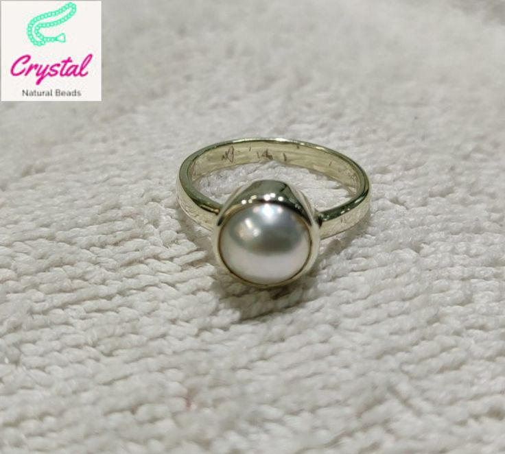 Natural South sea pearl Ring in Sterling Silver Ring, White Pearl Jewellery, Moti Ring, White Pearl Ring, Gift For Her Pearl  Ring info:- Pearl is a stone of peace and serenity. It plays the role of creating focus, balance, and providing cooling energy. It is used to negate the evil effects and to sharpen the mind force. It is associated with vision, feelings. temperaments, and richness. Pearl is valuable for women as it increases their beauty and solves problem-related to stress. It develops ha Moti Rings For Men, Pearl Ring For Men, Pearl Ring Design, South Sea Pearl Ring, White Pearl Ring, White Pearl Jewelry, Formal Men, Pearl Jewellery, Sea Pearl