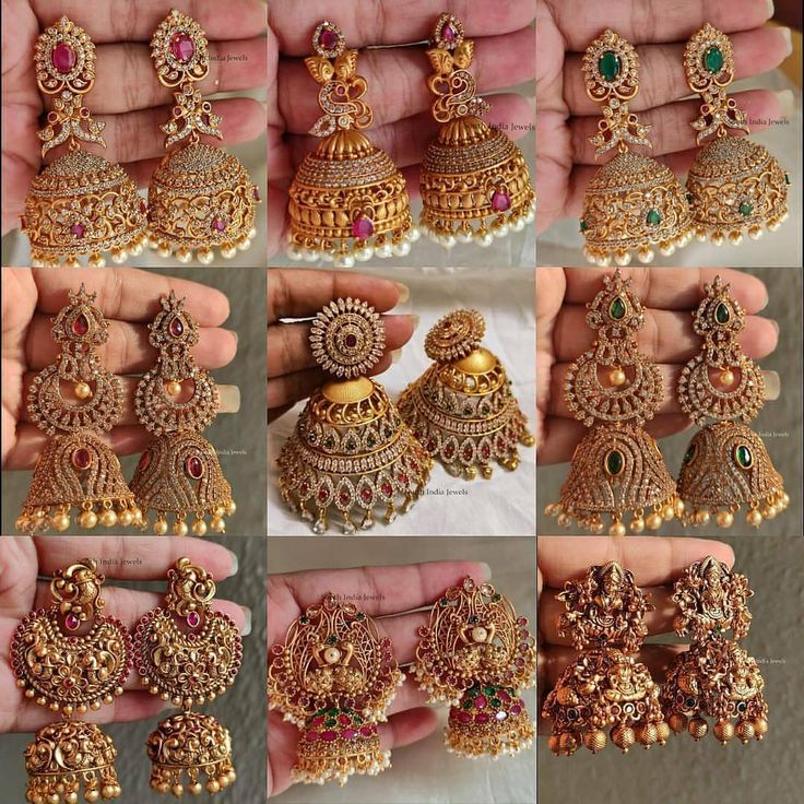 South indian imitation earrings, Indian Imitation earrings, Chandbalis, Pearl Earrings Bridal Jhumkas Gold, Jumki Design Gold Bridal, Bridal Gold Earrings Weddings, Jumkas Gold Indian Bridal, Jimki Designs, Jimikki Kammal Gold, Gold Jhumka Designs Indian Weddings, South Indian Wedding Jewelry Sets, Jhumki Earrings Gold Indian Weddings