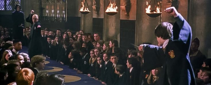 harry potter and the goblet of fire is shown in front of an audience