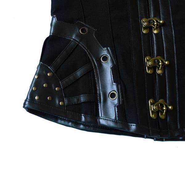 The Steampunk Sexy Black Corset is close to the gothic style. Black, while not bringing hope, brings elegance and sobriety. Take a deep breath: the corset trend is back! This one, close to the strapless, adjustable, is to be worn over a shirt for the most chilly (or modest). The look of this steampunk corset ensures a cosplay or even a sexy evening outfit. The black synthetic leather is comfortable and breathable. This corset is quite rigid and will sheath your waist, in return you will lose mob Corset Steampunk, Steampunk Top, Steampunk Corset, Steel Boned Corsets, Futuristic Style, Overbust Corset, Steampunk Costume, Gothic Steampunk, The Gothic