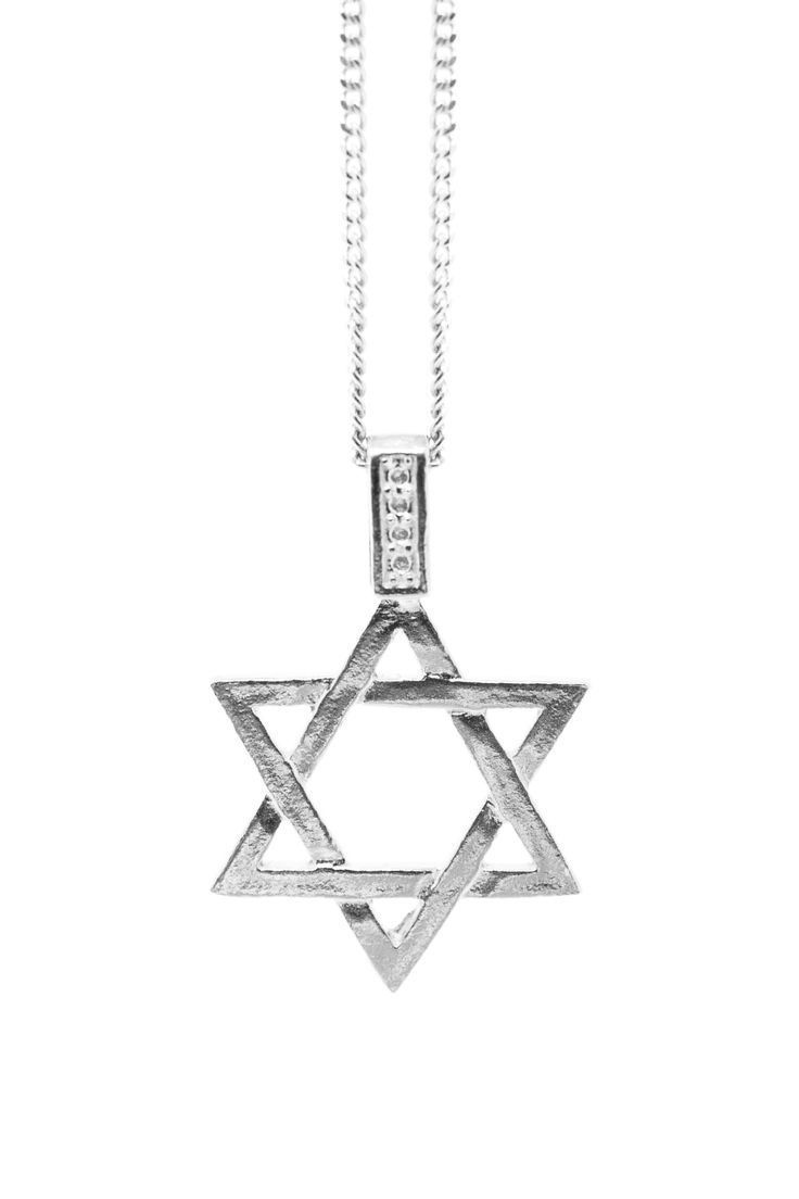 The Star of David is an ancient symbol for protection. It was said to have been given to Solomon by God to shield him from negative forces in the form of a signet ring called The Seal of Solomon. THE STAR of David Necklace is handmade with fine metals using the traditional lost wax-casting technique. Metal Info & CareAvailable in:Sterling Silver, 18K Gold Vermeil (18K Gold over Sterling Silver), Solid 10K, 14K, 18K, & 24K Gold. Made with fair trade African gold and conflict-free fine met Engraved Star Of David Amulet Jewelry, Symbolic Star Of David Engraved Jewelry, White Gold Star Of David Spiritual Jewelry, Spiritual Star Of David White Gold Jewelry, Spiritual White Gold Star Of David Jewelry, Sterling Silver Star Of David Symbolic Jewelry, Symbolic Star-shaped Engraved Jewelry, Symbolic Star-shaped Jewelry With Polished Finish, Seal Of Solomon