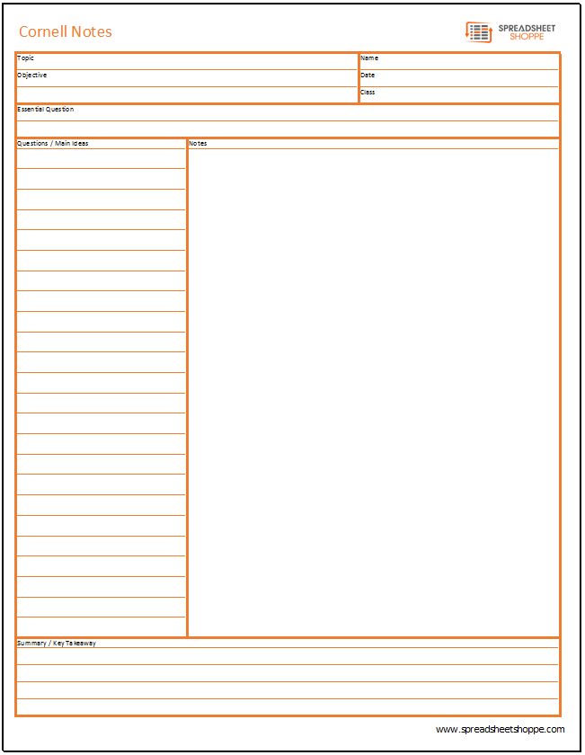 an orange and white printable workbook with lines on the page, which is blank for