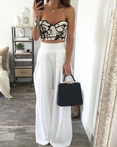 White High Waist Long Pants sold by girl clothing on Storenvy Boat Party Outfit, Ivory Outfit, Boat Party, Girl Clothing, Party Night, Long Pants, Small Businesses, Party Outfit, High Waist