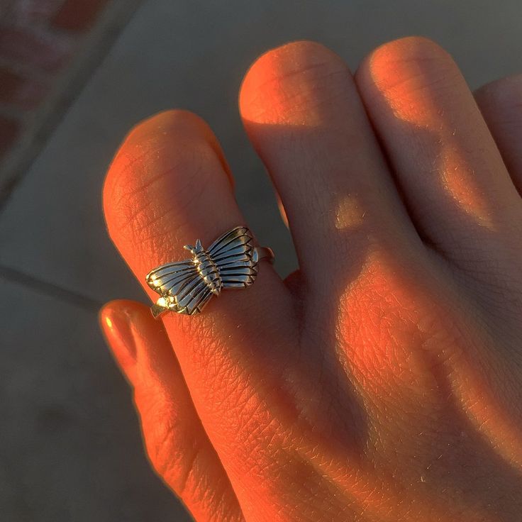 Silver Butterfly Ring – MJ INC Silver Butterfly Ring, Butterfly Ring, Silver Butterfly, One Ring, In Water, 925 Sterling Silver, Sterling Silver, Ring, Water