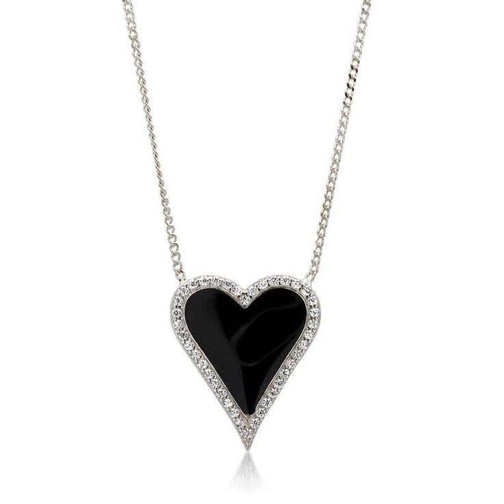 Black Enamel and Diamond Heart Necklace Solid 14k Gold Gorgeous Black Enamel .20 carats natural diamonds approximately 18 mm tall Please allow up to 11 days for production. Each piece is made from scratch in NYC. This necklace is made to order in New York City and we guarantee to ship out in 2 weeks or less! OUR PROMISE: -We stand by every piece we make, so we proudly offer 7-Day Returns. If you don't love it we'll take it back. -Every piece comes with a 365-Day Warranty -Earth-friendly, recycle Luxury Heart Shaped Jewelry For Evening, Luxury Heart-shaped Jewelry For Evening, Black Diamond Heart-shaped Jewelry, Black Heart-shaped Diamond Jewelry, Black Diamond Jewelry For Valentine's Day, Valentine's Day Black Diamond Jewelry, Black Heart Pendant Jewelry For Formal Occasions, Luxury Heart-shaped Necklaces For Evening, Luxury Heart Shaped Necklace For Evening