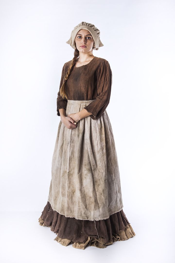 1700s Fashion Women, Dickens Dress, Medieval Dress Peasant, Victorian Peasant, Peasant Clothing, Medieval Peasant, Farmer Outfit, Medieval Clothing, Medieval Fashion