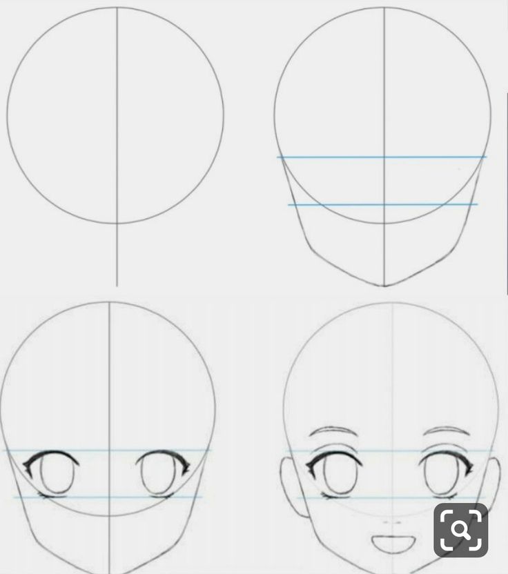 how to draw an anime character's head in 3 easy steps step by step