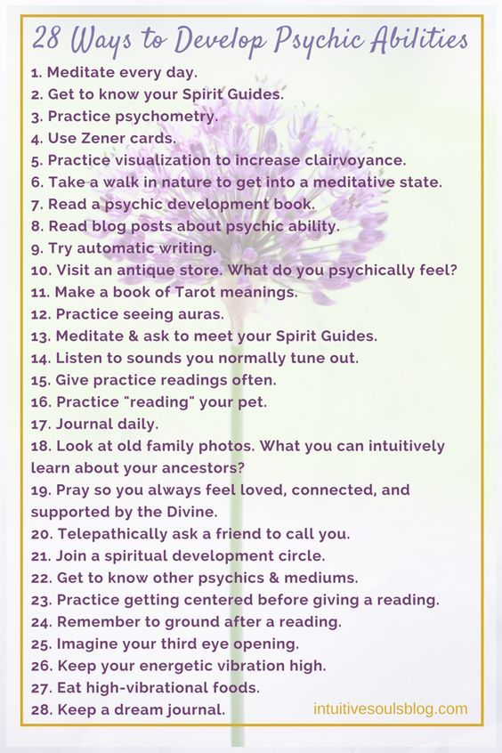 There are lots of ways to develop your psychic and mediumship abilities.  Here’s a list of some of the different ways that you can practice opening up your gifts.  Have fun! :) Read the full post with explanations here:   28 Psychic Development Tips Zener Cards, Magia Das Ervas, Wiccan Spell Book, Witchcraft Spell Books, Witch Spell Book, Witchcraft For Beginners, Psychic Development, Tarot Learning, Psychic Mediums