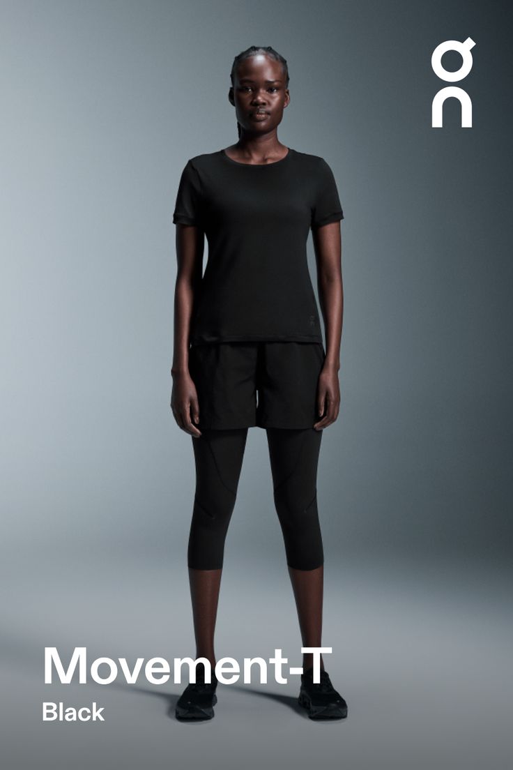 This versatile, buttery-soft, moisture-wicking tee is made for workouts and chillouts alike | On Women's Movement-T Shirt in Black, Size: XS. Travel, low-intensity activities, all-day wear Workout. Performance Running Breathable Relaxed Fit T-shirt For Athleisure, Basic Go-dry T-shirt For Workout, Sporty Athletic Fit T-shirt For Light Exercise, Functional Short Sleeve T-shirt For Light Exercise, Relaxed Fit Crew Neck Activewear For Light Exercise, Solid Compressive Athleisure T-shirt, Functional Go-dry Crew Neck Activewear, Relaxed Fit Athleisure T-shirt, Short Sleeve Activewear For Light Exercise