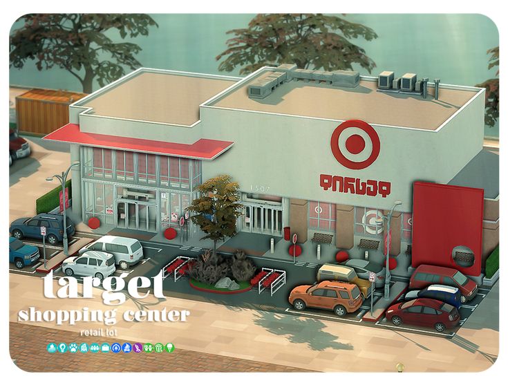 an image of a target shopping center with cars parked in front