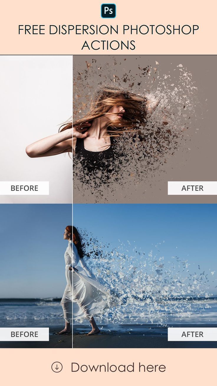 three different photoshop actions with the same image