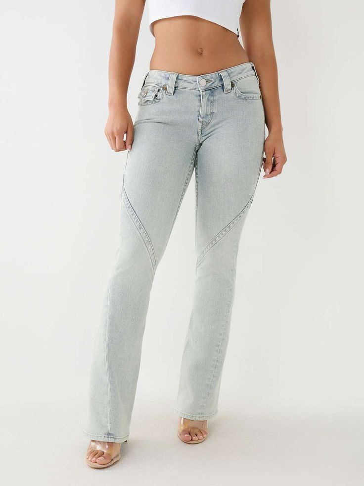 JOEY LR SEAMING FLARED JEAN Fitted Light Wash Straight Leg Flares, Light Wash Fitted Straight Leg Flares, Fitted Light Wash Flare Jeans, Fitted Straight Leg Light Wash Flares, Light Wash Fitted Flare Jeans, Lounge Looks, Vacation Mood, Low Rise Flare Jeans, Cute Jeans