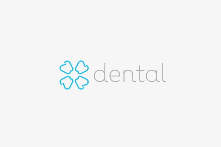 the logo for dental, which is designed to look like four leafed clovers