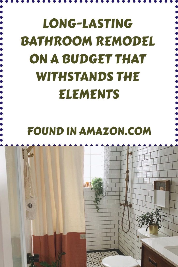 bathroom remodel on a budget with the elements found in amazon's listing