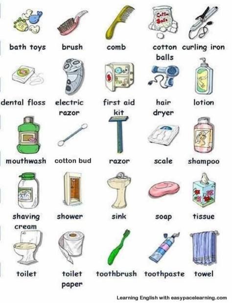 an image of different types of bathroom items