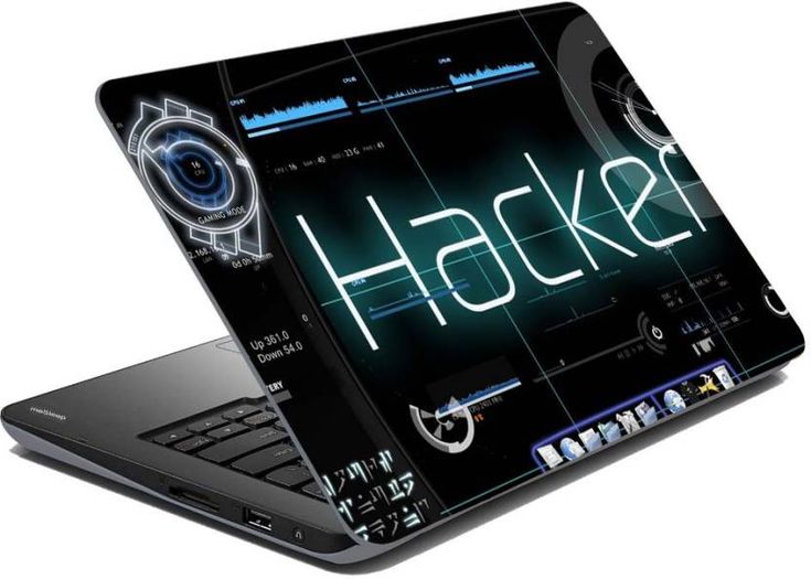 two laptops with the words hackr on them