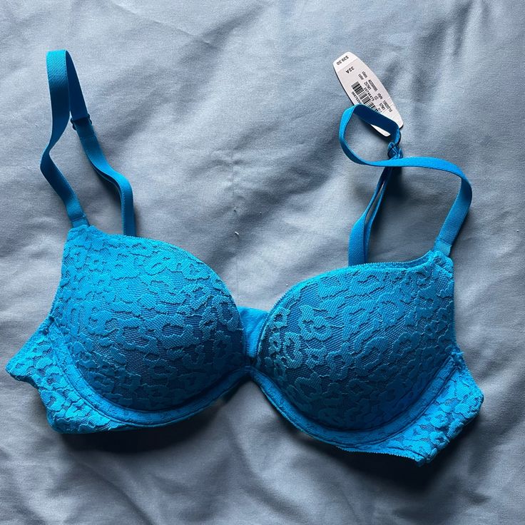 Victoria’s Secret The Lacie Blue Leopard Print Push-Up Bra New Victoria's Secret Blue Underwire Bra, Victoria's Secret Stretch Blue Bra, Victoria's Secret Blue Push-up Bra, Blue Fitted Push-up Bra, Fitted Blue Push-up Bra, Victoria's Secret Blue Summer Bra, Spring Blue Push-up Bra, 32a Bra, Blue Leopard Print