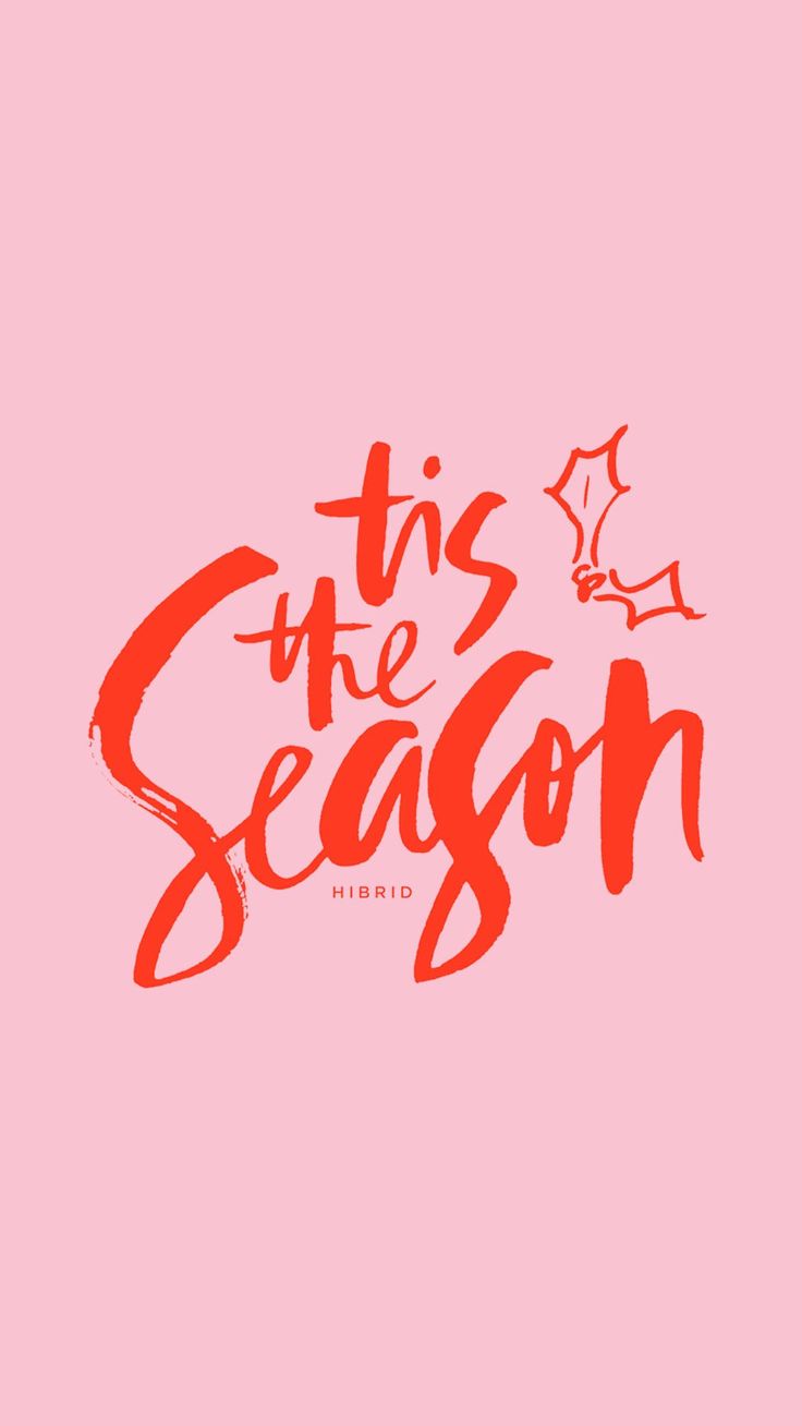 this is the season lettering on a pink background