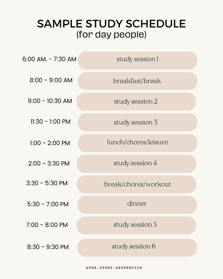 the sample study schedule for students to learn how to use it in their class room Creating A Study Schedule, Schedule Organization School, Best Schedule For Study, Early Morning Study Schedule, How To Study For Finals In 2 Weeks, Productive Study Schedule, Teas Study Schedule, 8hr Study Schedule, Semester Study Plan