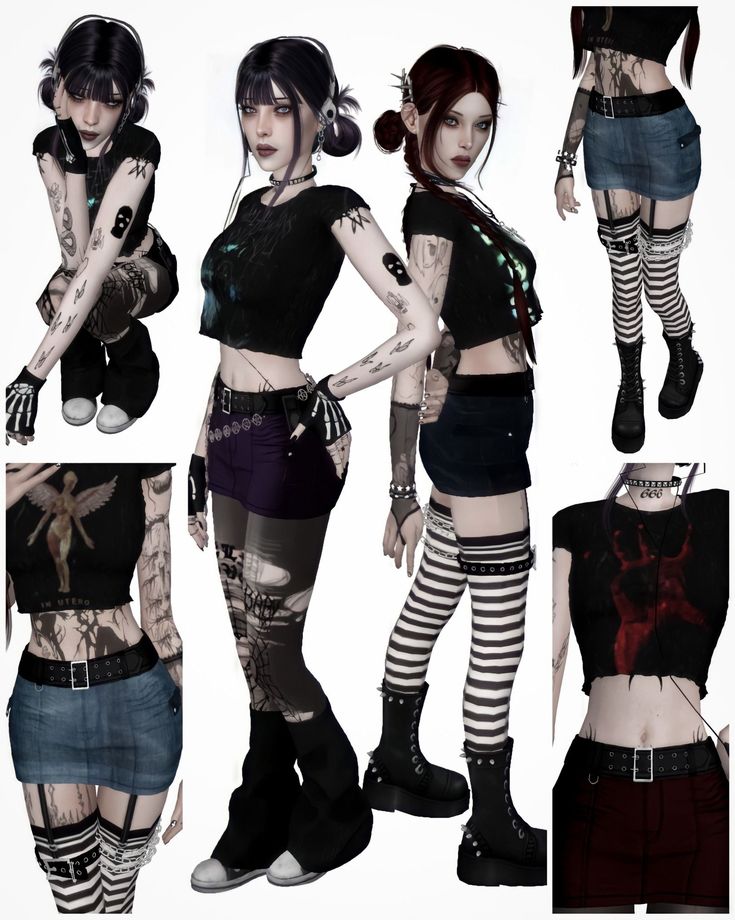 Sims 4 Cc Goth, Art Costumes, Mods Sims 4, Alt Clothes, Tumblr Sims 4, Sims 4 Cc Folder, Scene Outfits, Sims 4 Characters, Sims Four