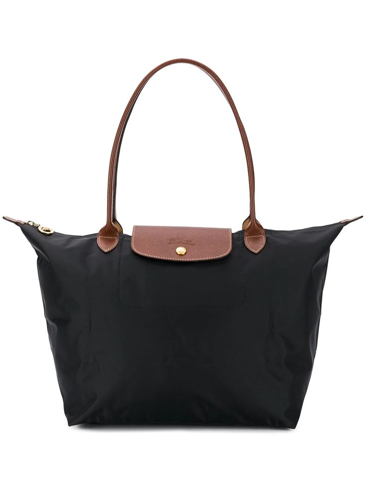 Black Longchamp Bag, Longchamp Large Le Pliage Tote, Bag Longchamp, Goyard Tote, Longchamp Tote, Longchamp Bag, Snap Lock, Daily Bag, Tote Bag Black