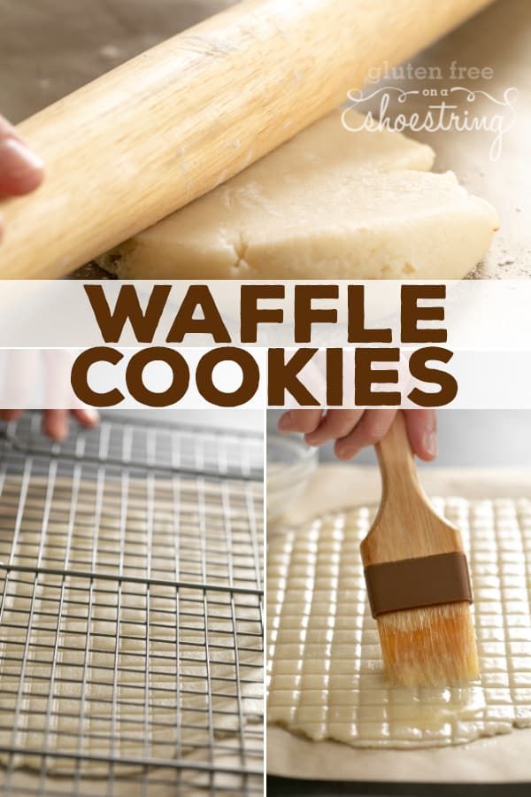 the process for making waffle cookies is shown here