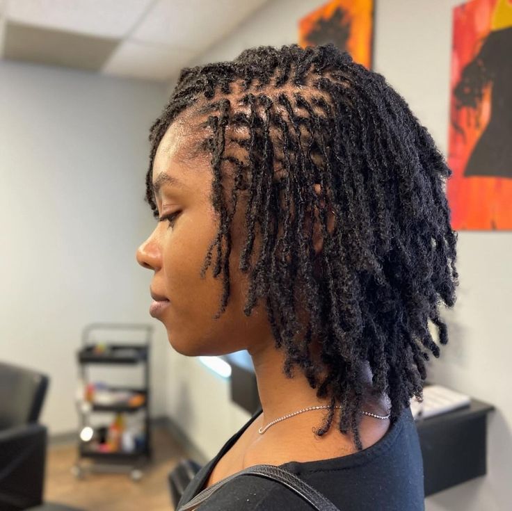 microlocs • Instagram Medium Size Microlocs, Layered Microlocs, Starter Micro Locs Short 4c Hair, Sister Locs Vs Microlocs, Microloc Updo Hairstyles, Microlocs Updo Styles, Short Micro Locs Styles, Medium Microlocs, Starter Micro Locs