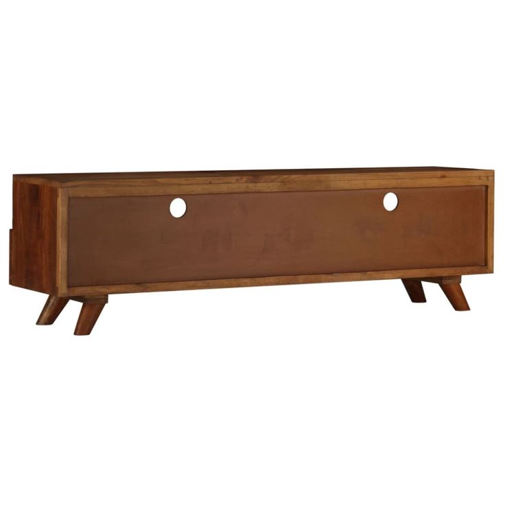 The retro wooden TV cabinet has an understated, practical design and will suit any home decor. The TV stand is very steady and durable. It has 2 cabinets and 2 open shelves for keeping multimedia appliances, gaming consoles and magazines. The TV stand can also be used as a side cabinet, hi-fi cabinet, etc. The TV cabinet is made of solid reclaimed wood that has been sourced from joists, floors and support beams from old buildings being demolished, and can consist of different types of wood like pine, teak, beech, oak, cedar, mango wood, acacia, etc. This means the reclaimed wood retains the characteristics of these different types of wood Color: Brown Material: Solid reclaimed wood Dimensions: 55.1" x 11.8" x 15.7" (W x D x H) With 2 open shelves and 2 cabinets Media Storage Cabinet, Wooden Tv Cabinet, Suport Tv, Support Beams, Television Stands, Media Furniture, Belek, Different Types Of Wood, Mobile Tv