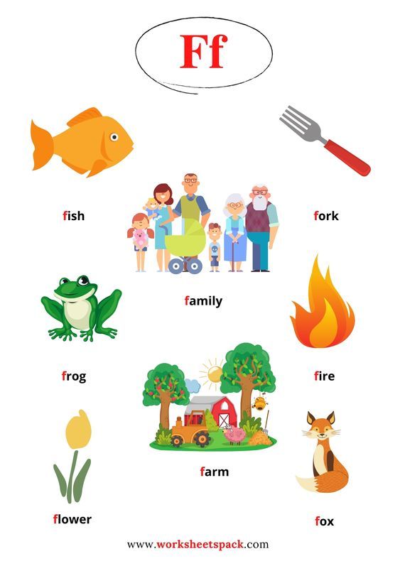 an english worksheet with pictures of animals, plants and people in the form of letters