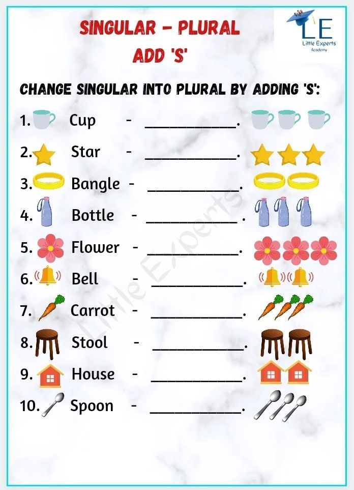 a sign that says singular - plural's change singular into floral by adding