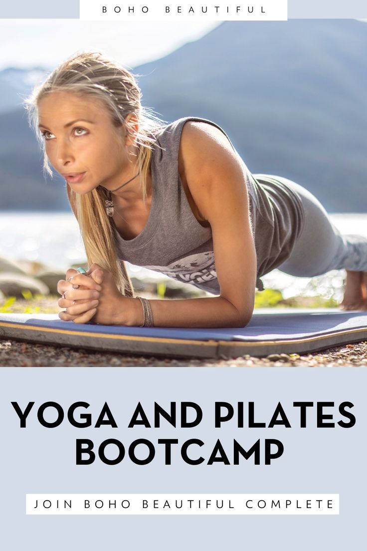 a woman doing yoga and pilates boot camp