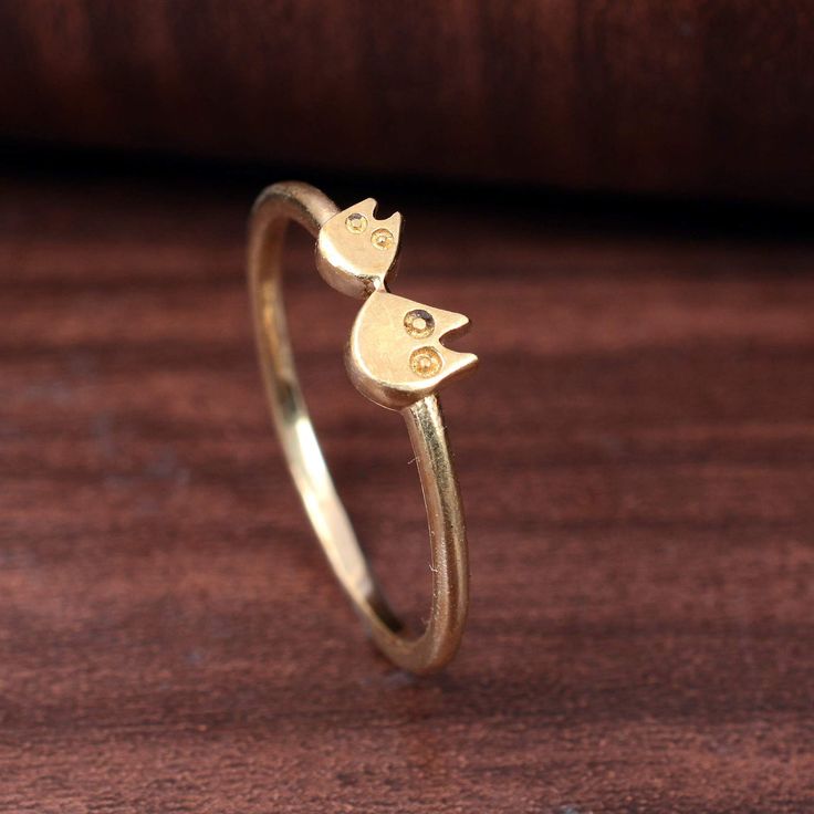 "Cat Ring, Gold Ring, Tiny Cat Ring, Kitten Ring, Cat Jewelry, Cat Lover Gift, Animal Ring, Minimal Ring, Ring for Women ❥ Customers satisfaction is our biggest priority, please contact us with any questions/queries for future or existing orders, and we will do our best to make sure you are happy with your order. ❥Please make sure to add the correct address during check out. You can return your purchased item within 15 days after successful delivery. We offer a 100% \"Money Back Guarantee\" if you are not satisfied with your purchase. Return charges will be paid by buyers only! ❥ Please share your numbers (in personalization box ) as required for shipping address details, and it'll help us to contact you easily. And don't worry about the privacy, we'll keep it safe with us, So try to coope Anniversary Rings With Cat Design, Anniversary Cat Design Rings, Adjustable Cat Design Ring As Gift, Cute Gold Jewelry With Cat Design, Silver Cat Design Promise Ring, Adjustable Cat Design Rings, Elegant Cat Design Ring Jewelry, Cat Rings Jewelry, Ring Cat