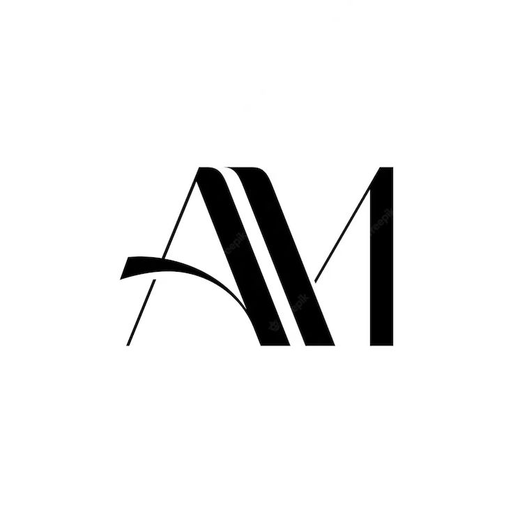 the letter m is made up of lines and letters that appear to be in different directions