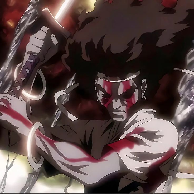 Afro Samurai Pfp, Animes Pfp, Brother Aesthetic, Internet Aesthetic, Watch Manga, Dope Cartoons, Samurai Anime, Afro Samurai, Black Cartoon Characters