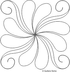 an image of a flower with swirls in the middle and one on the side