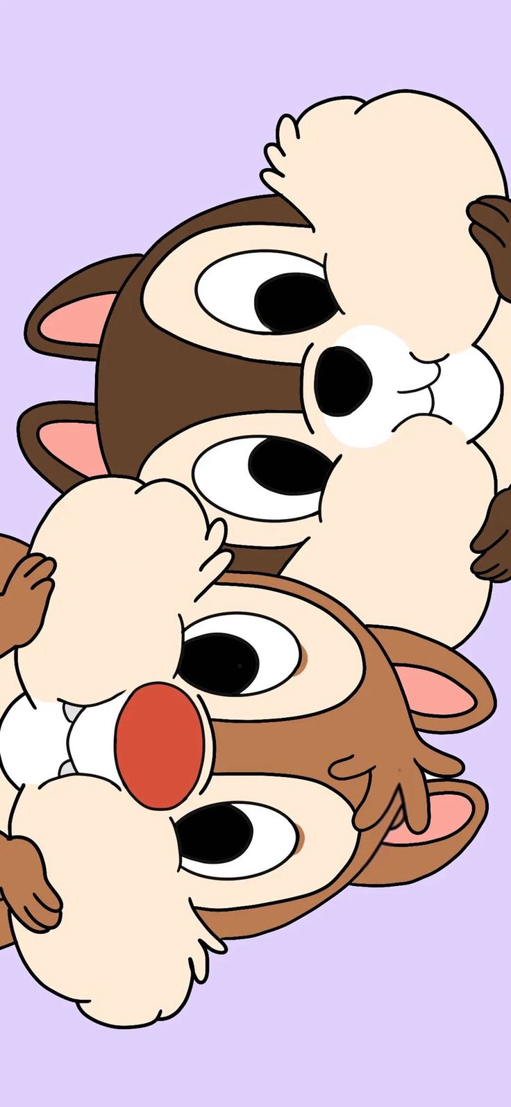 three cartoon beavers with different facial expressions on their faces, one is brown and the other is white